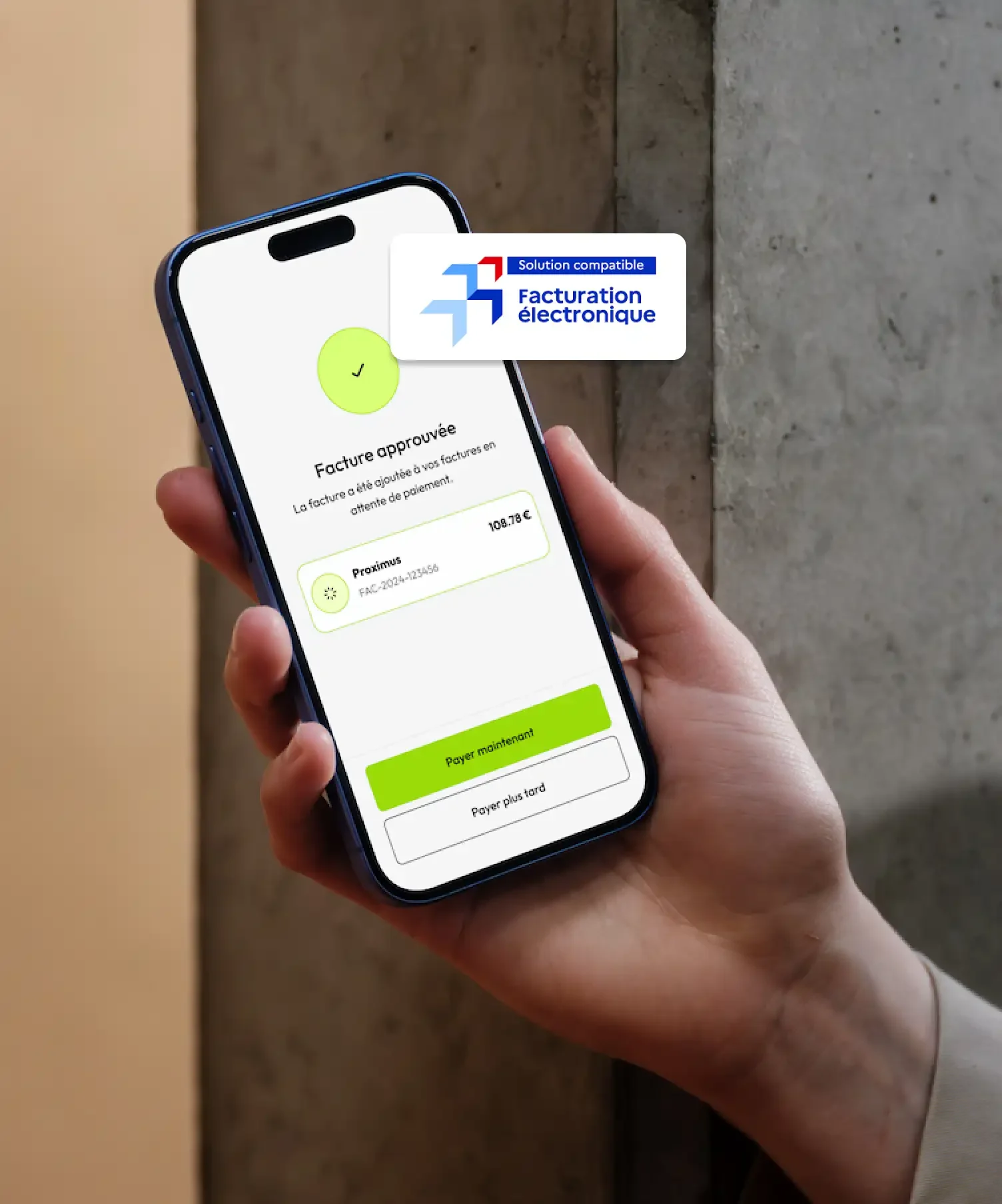 Paiement Bill up sur mobile