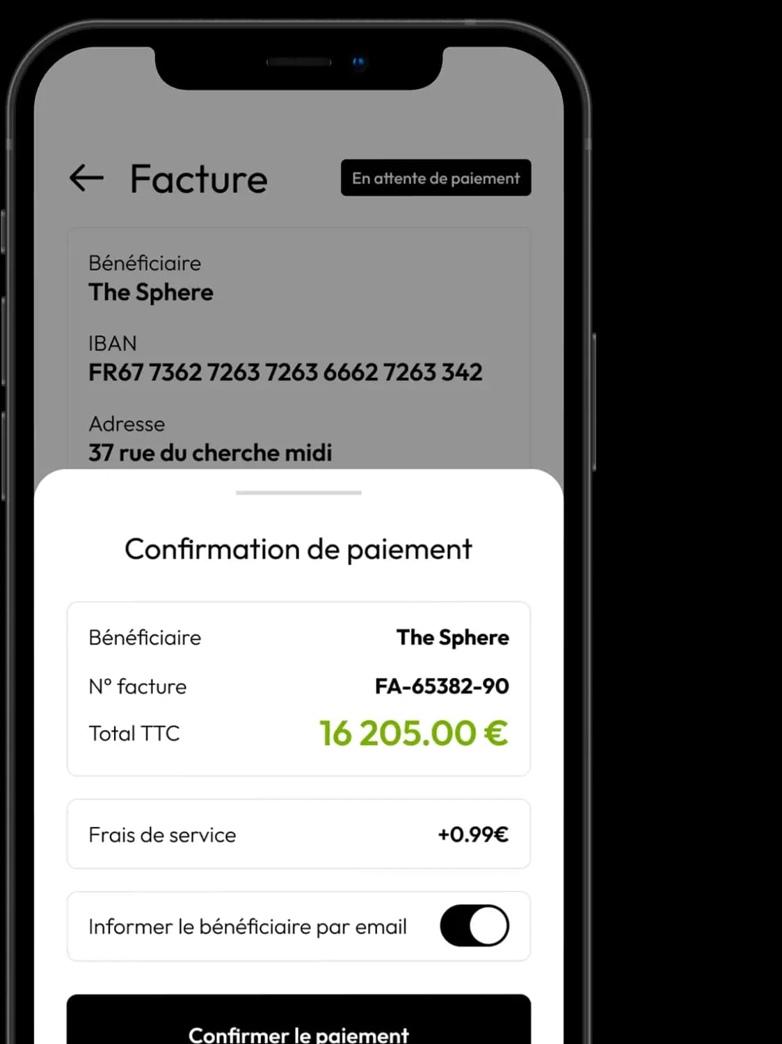 Application Bill up sur mobile